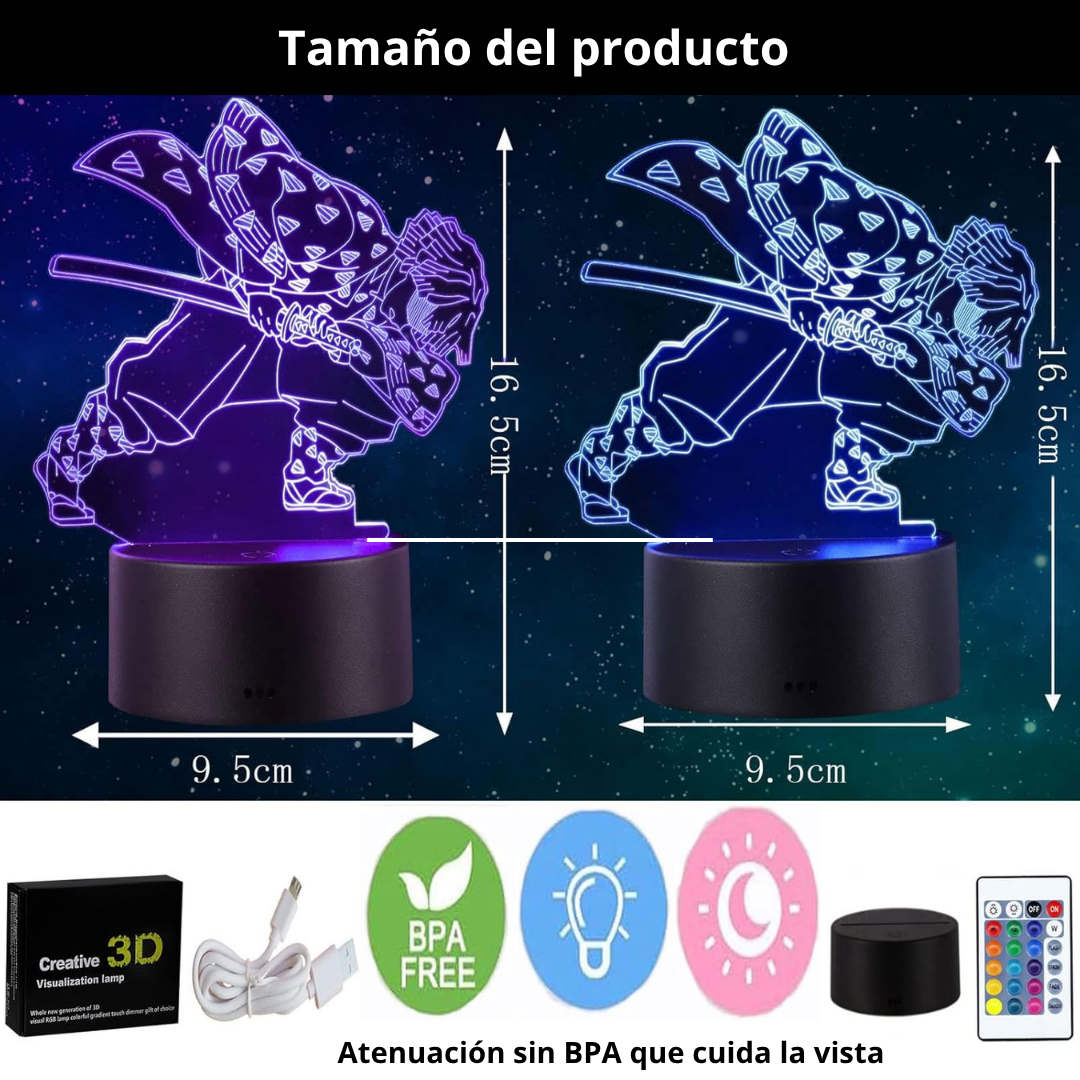 Lampara 3D demon slayer